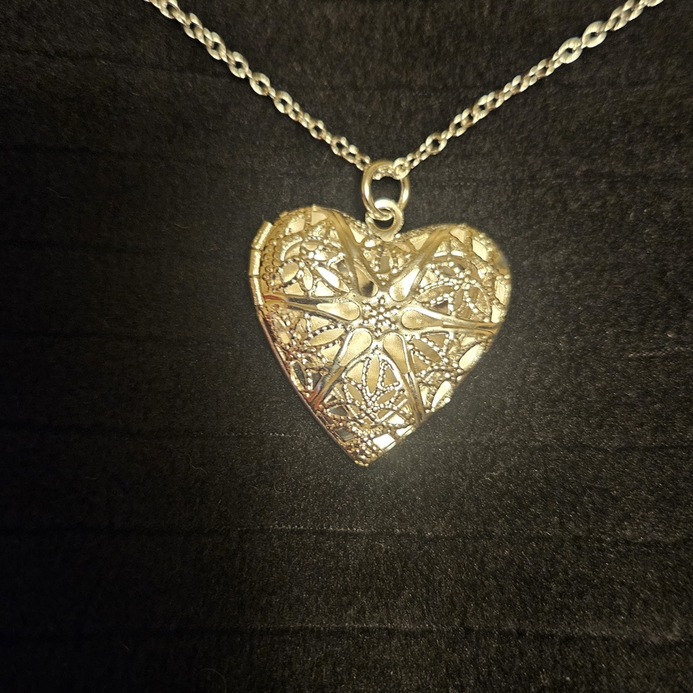 Sterling Silver Heart Locket Necklace